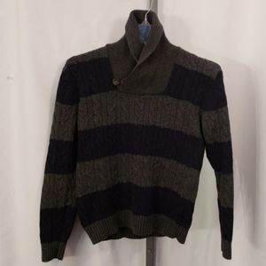 Gap Kids boys blue and gray stripped sweater